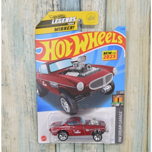 How Wheels HW Dream Garage Volvo P1800 Gasser Red Diecast Car - Picture 1 of 3